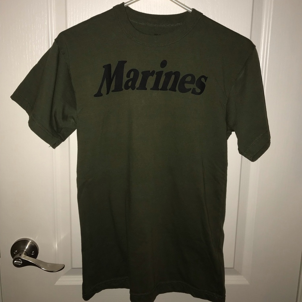 Men’s size Medium Marines T shirt Rothco OD Green